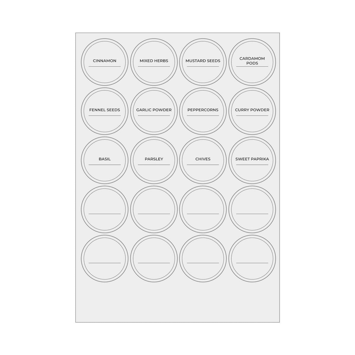 Kilner Pantry Label Set – Pack of 142