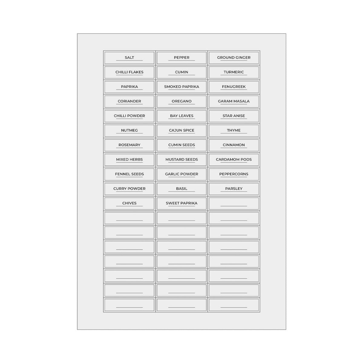 Kilner Pantry Label Set – Pack of 142
