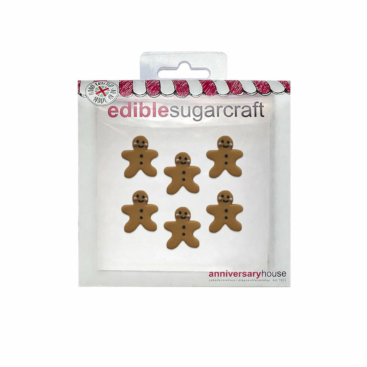 Gingerbread Sugarcraft Toppers – Pack of 6