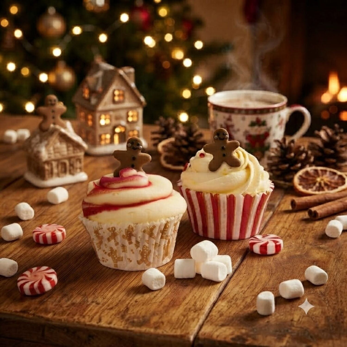 Gingerbread Sugarcraft Toppers – Pack of 6