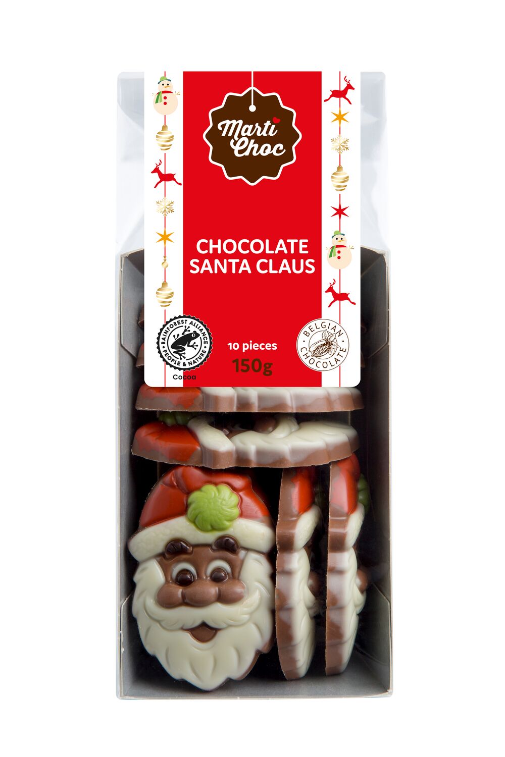 MartiChoc Santa Milk Chocolate 150g
