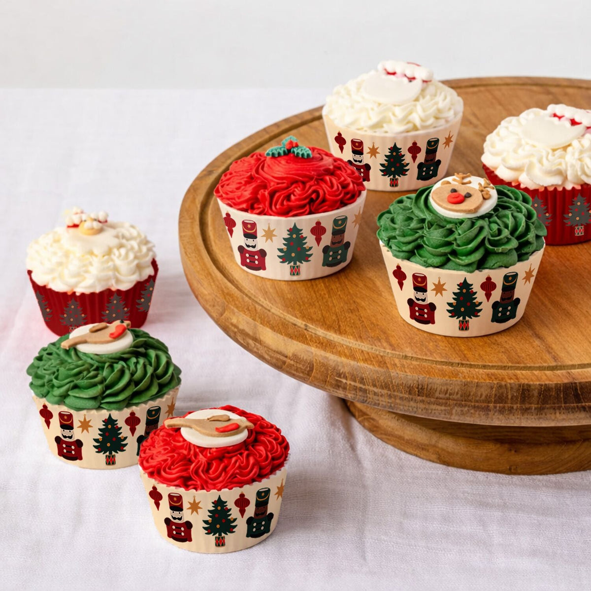60 Nutcracker Cupcake Cases – Pack of 60