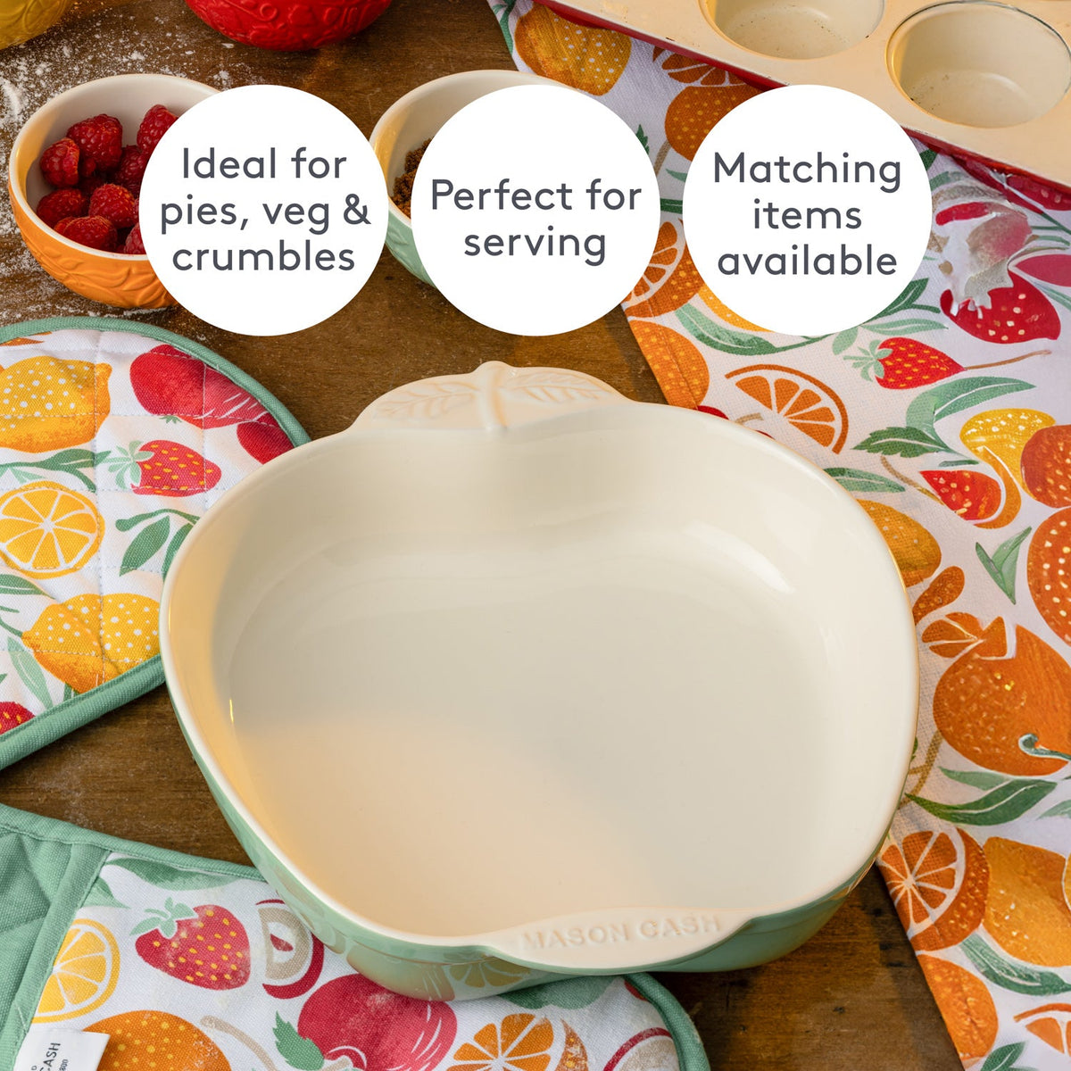Mason Cash Large Ceramic Apple Baker