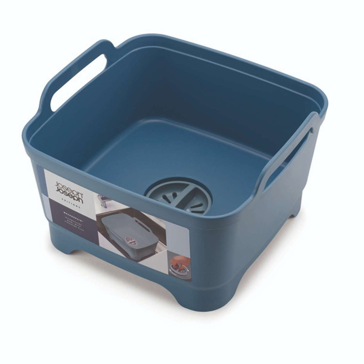 Joseph Joseph Wash and Drain Washing Up Bowl with Plug – Sky Blue Edition