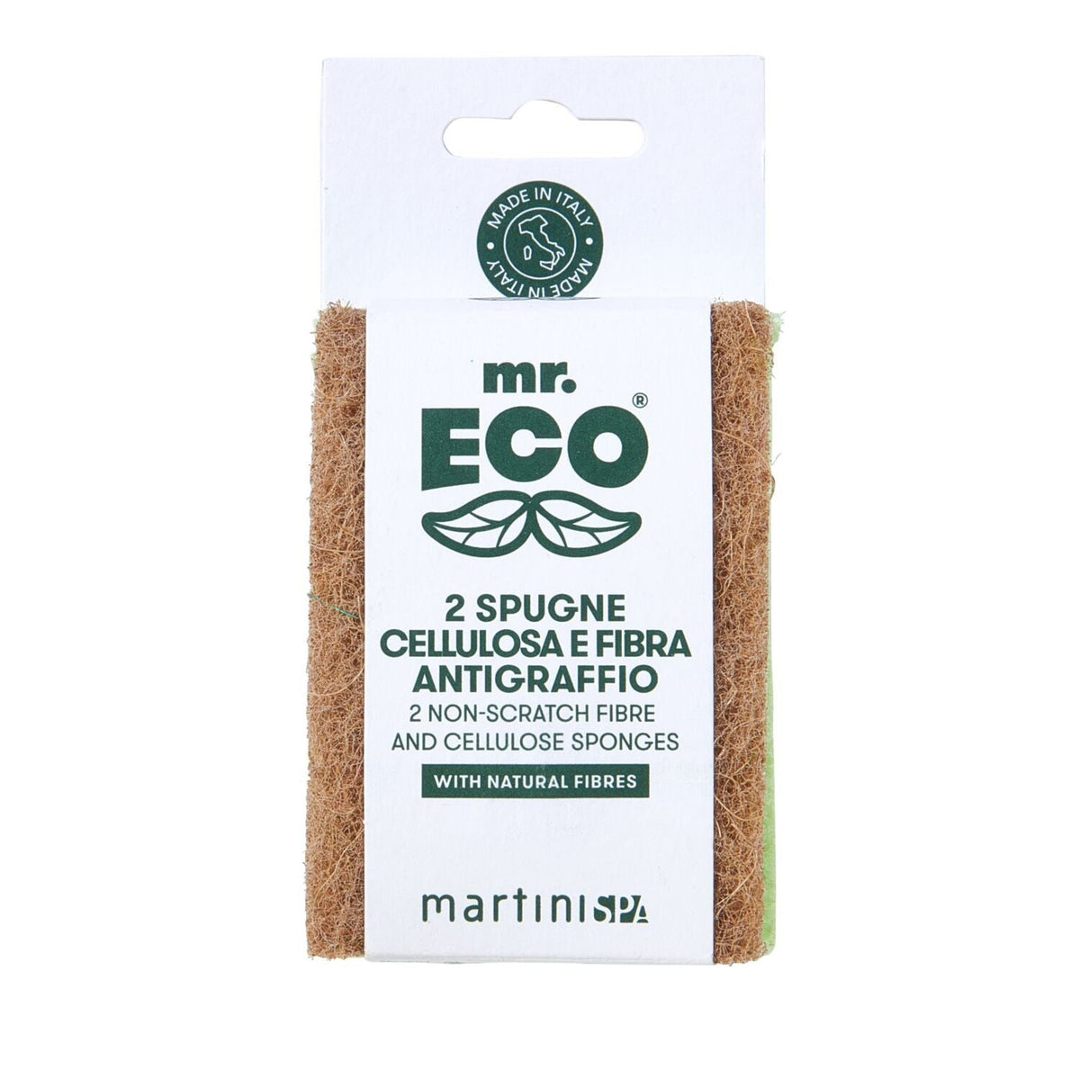 Mr Eco Non-Scratch Fibre and Cellulose Sponges – Pack of 2