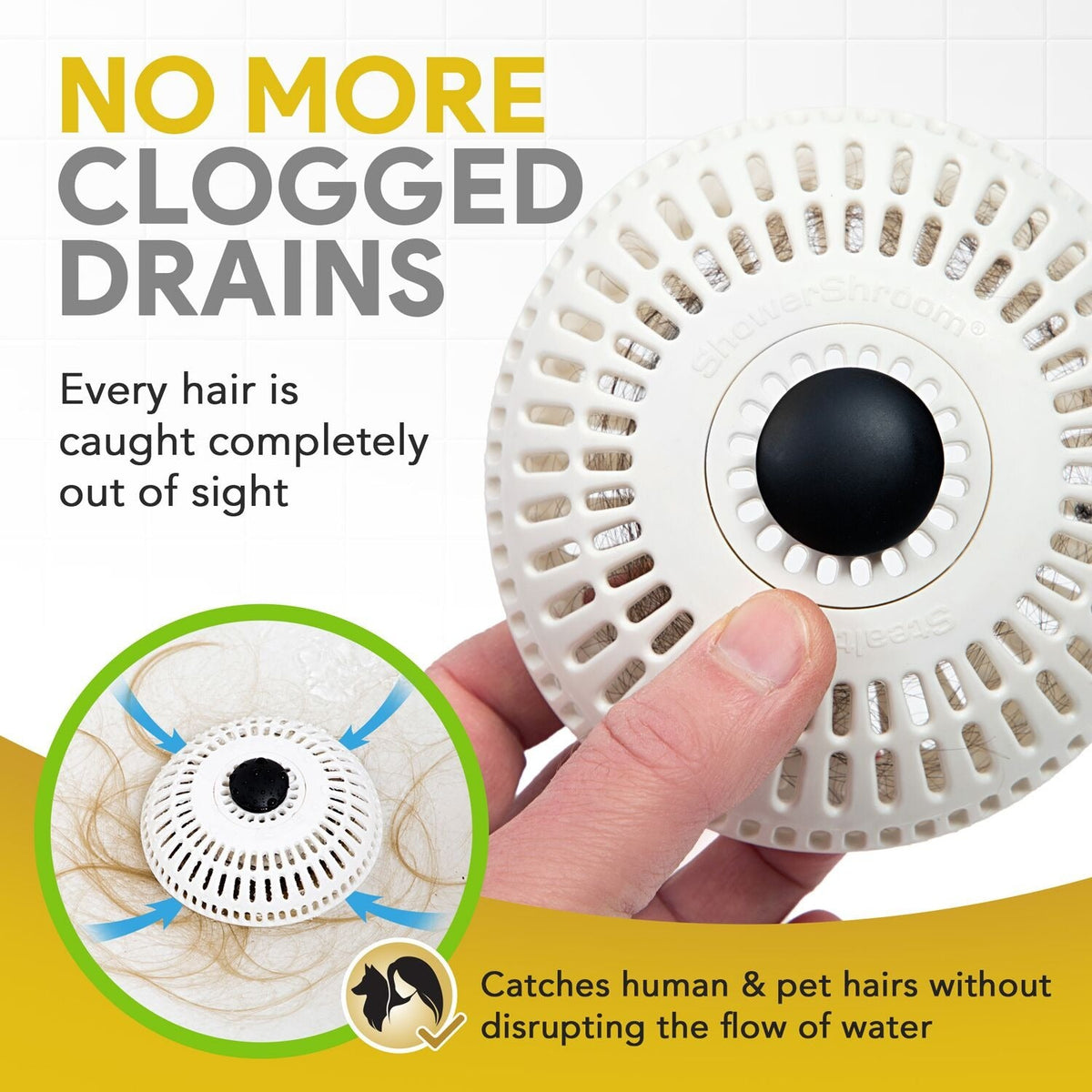 ShowerShroom Stealth Drain Hair Catcher