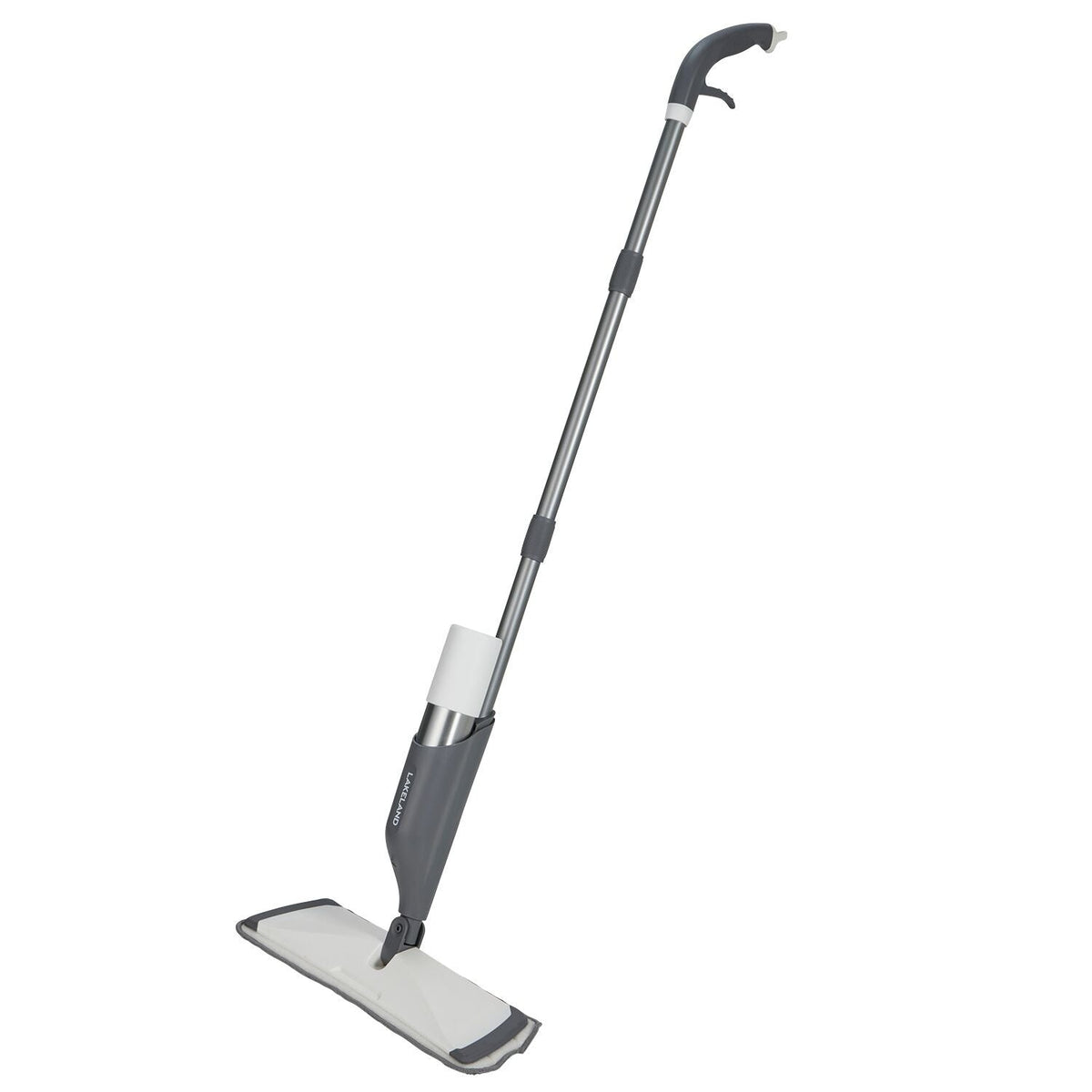 Lakeland Spray Mop with 2 Aluminium Bottles Grey and White