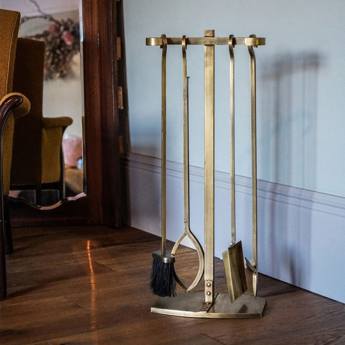 Brass Fireside Companion Set