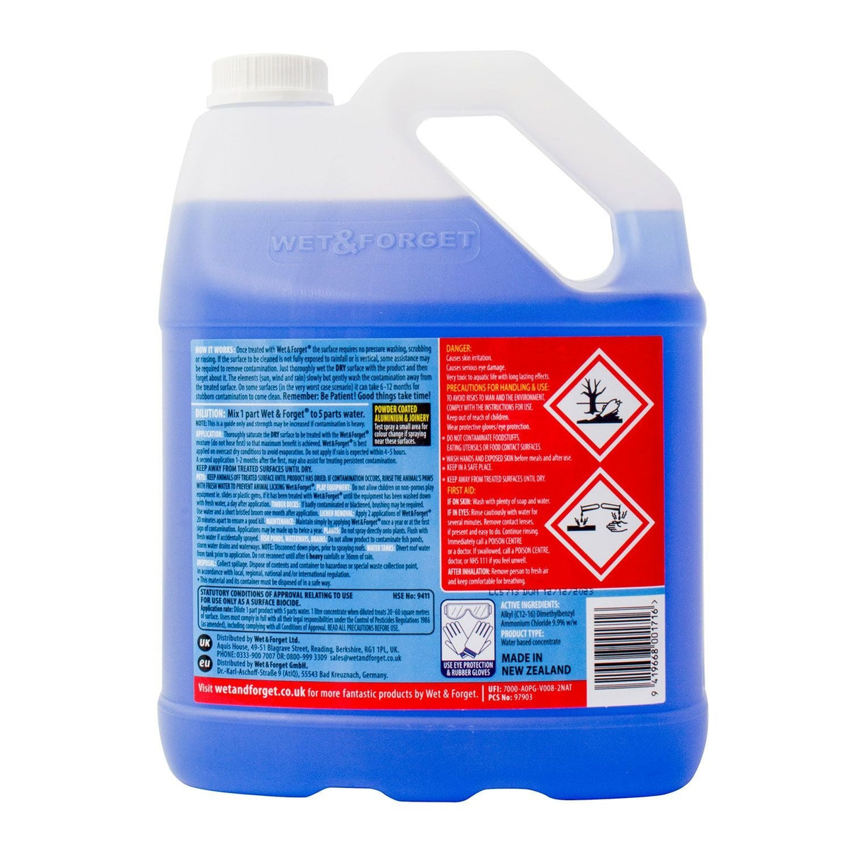 Wet & Forget Mould, Lichen & Algae Remover 4L