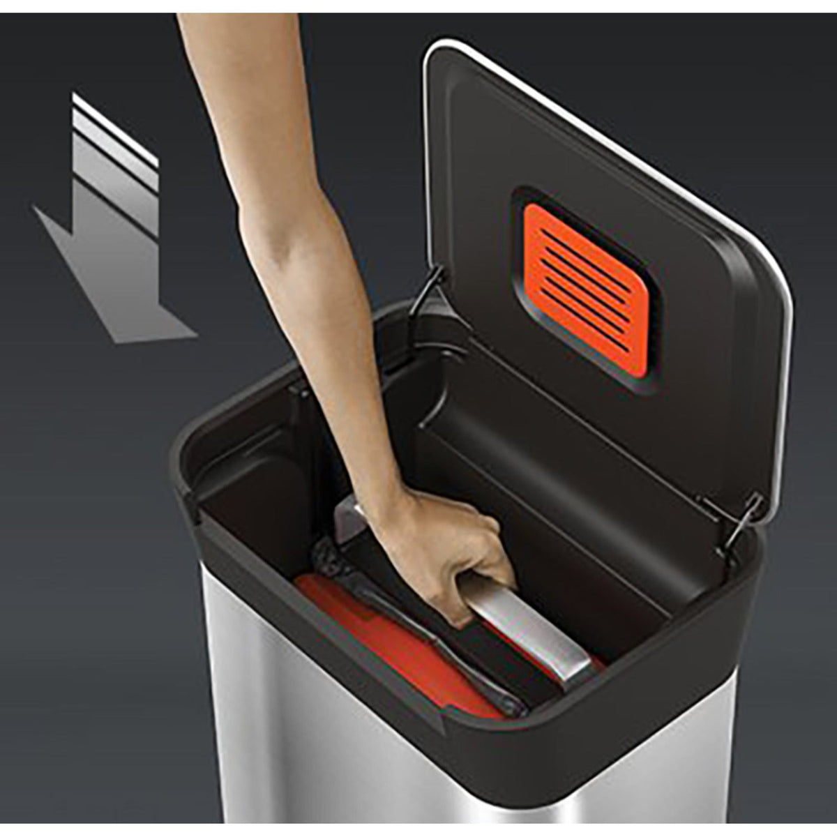 Joseph Joseph Titan Trash Compactor Pedal Bin 30L