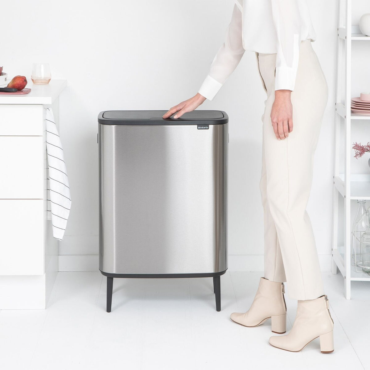Brabantia Bo Touch Bin Matt Steel 60L