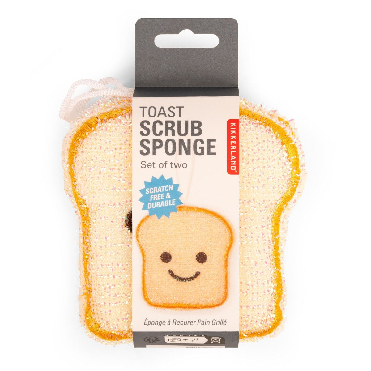 2 Kikkerland Toast Scrubber Sponges