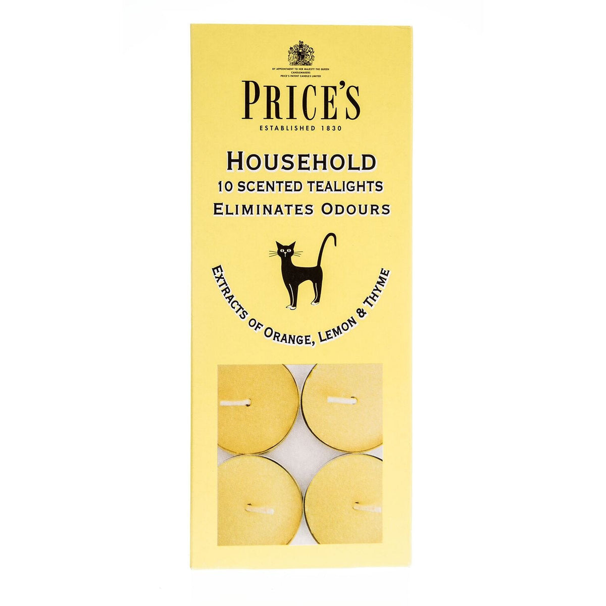Price’s Household Pet Odour Eliminating Tealights – Pack of 10