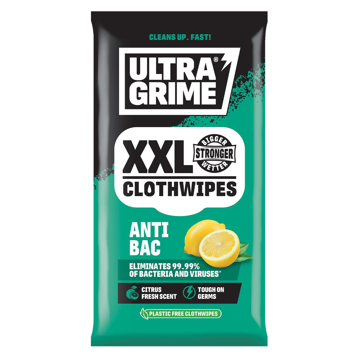 UltraGrime Anti-Bac XXL+ Clothwipes 20 Pack