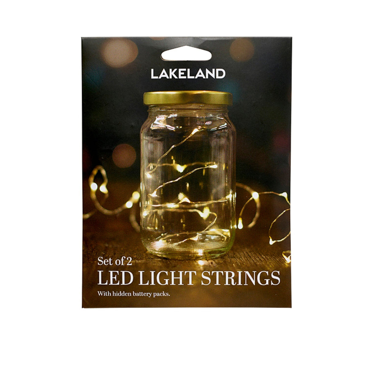 LED Light String with Hook and Loop - Set of 2