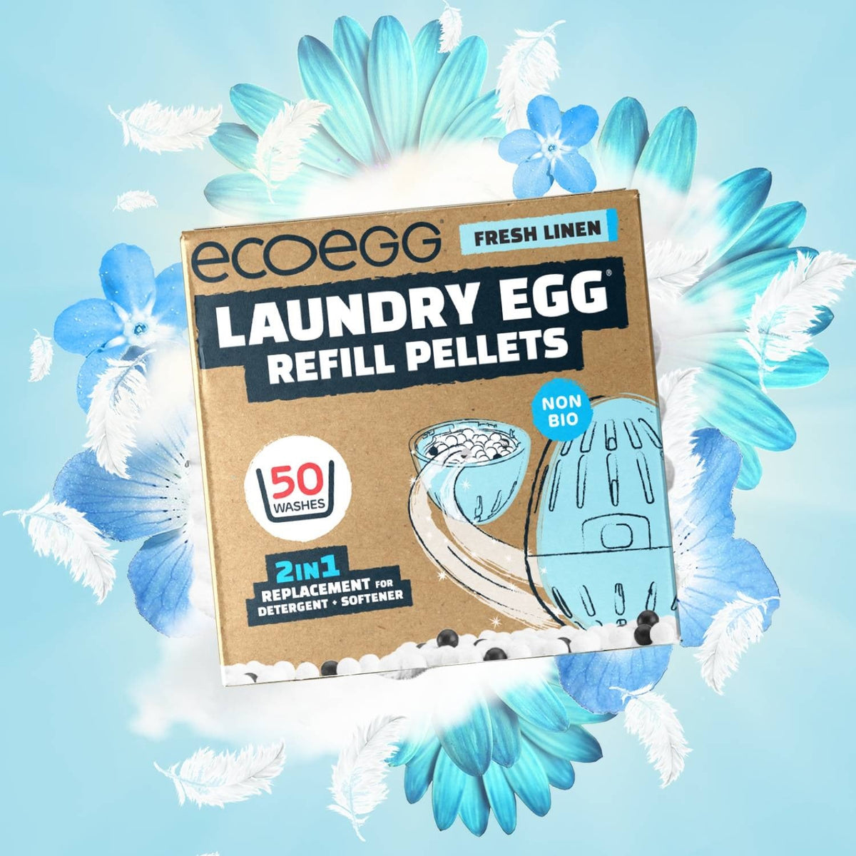 Ecoegg Laundry Egg Refill 50 Washes - Fresh Linen