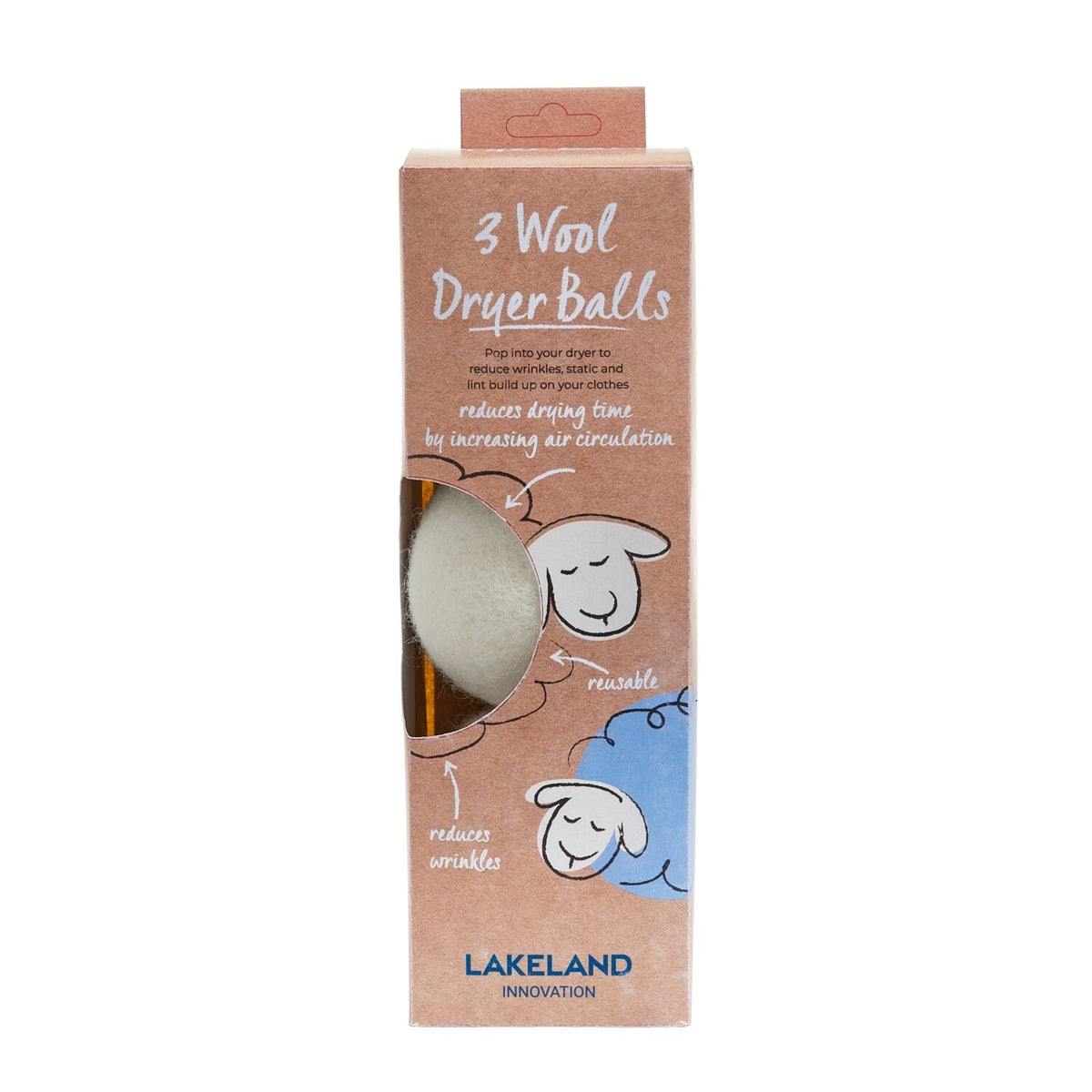 3 Lakeland All-Natural Wool Dryer Balls