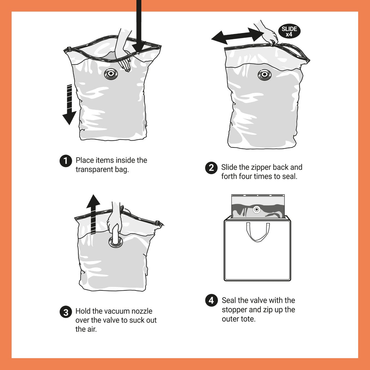 Lakeland Slimline Vacuum Clothes & Duvet Storage Tote Bag