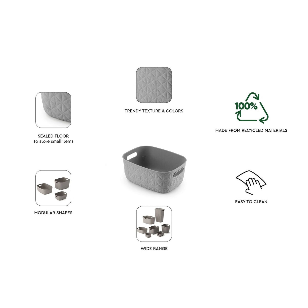 Curver Softex 4L Storage Basket – Taupe