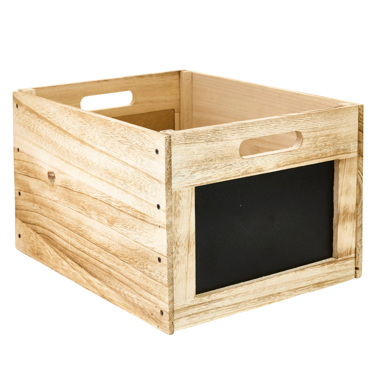 Vintage-Look Wooden Chalkboard Crate