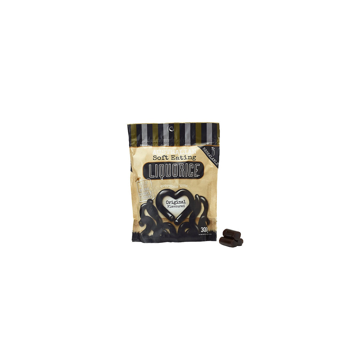 Australian Soft Eating Liquorice 300g Resealable Bag – Original