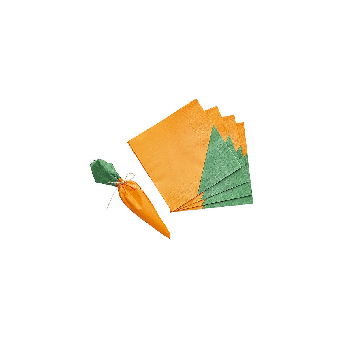 16 Carrot Paper Napkins