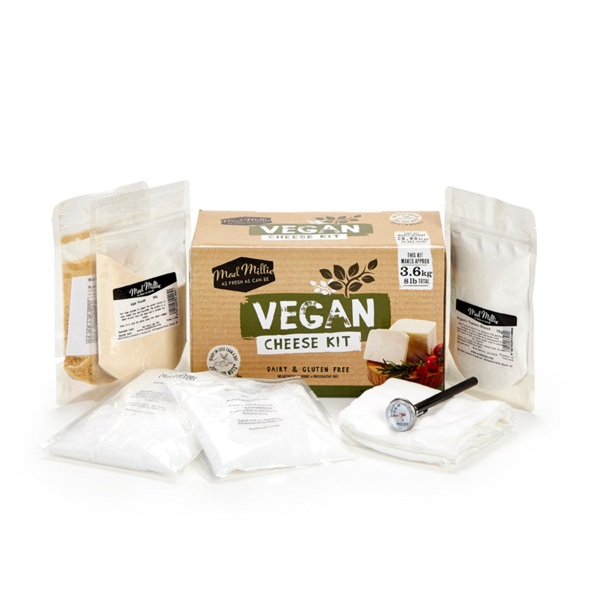 Mad Millie Vegan Cheese Kit – Dairy and Gluten Free