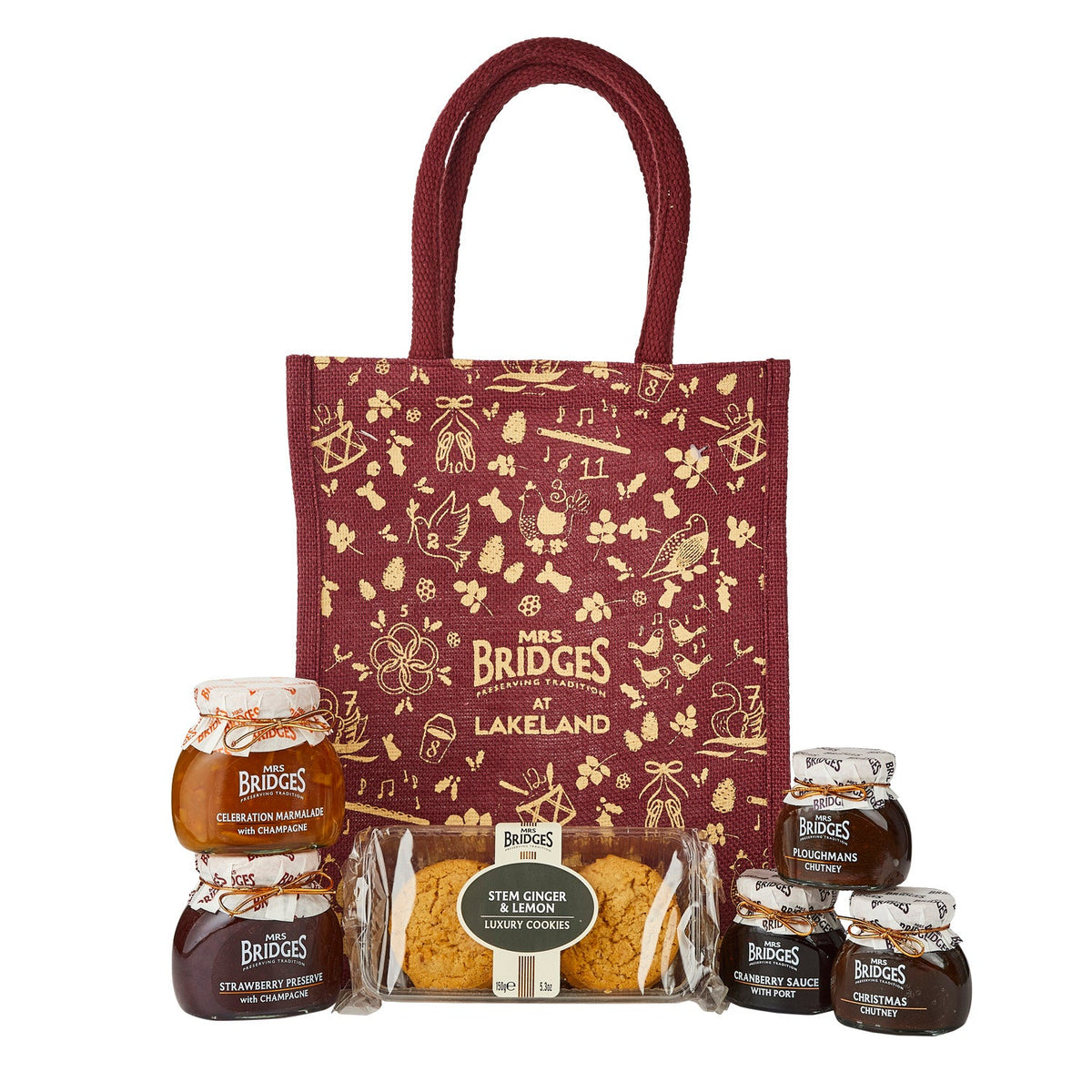 Mrs Bridges Red Christmas Hamper Tote
