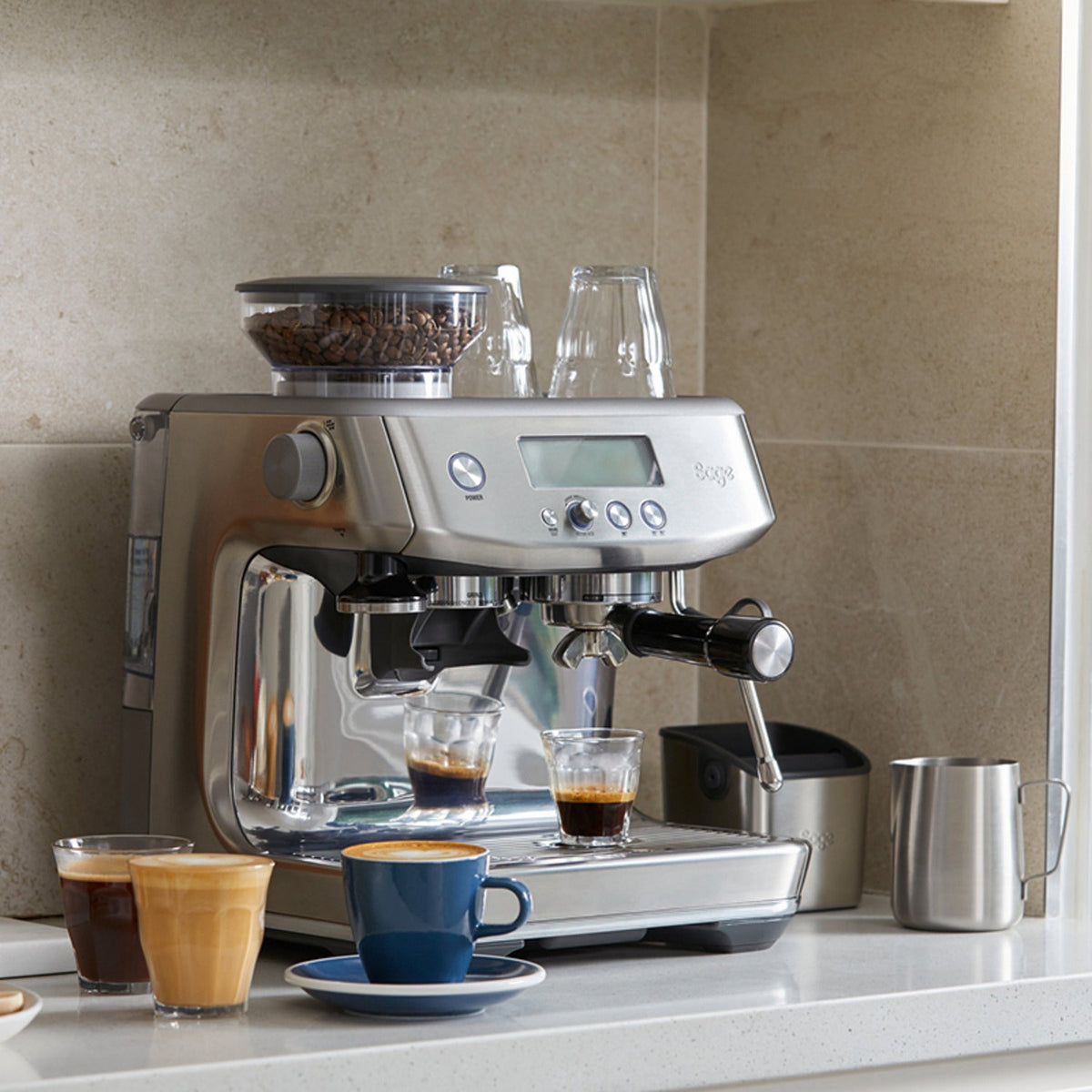 Sage The Barista Pro Bean to Cup Coffee Machine SES878BSS