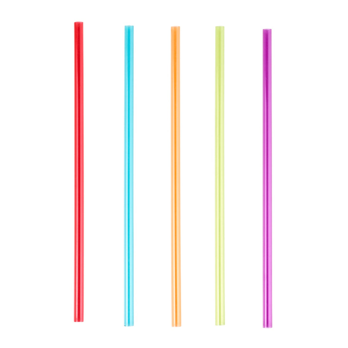 20 Joie Rainbow Reusable Coloured Plastic Drinking Straws