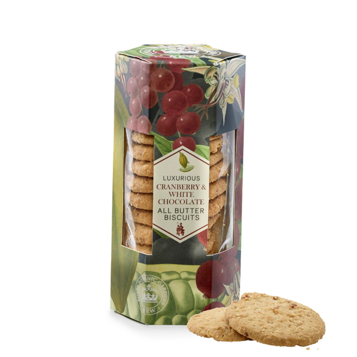 Kew Gardens Luxurious Cranberry & White Chocolate All Butter Biscuits 200g