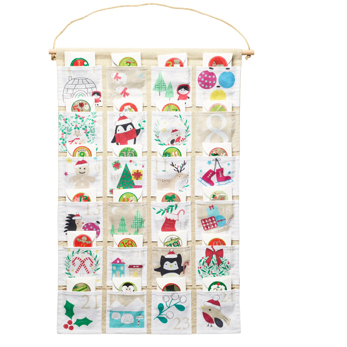 Hanging Fabric Fill Your Own Advent Calendar