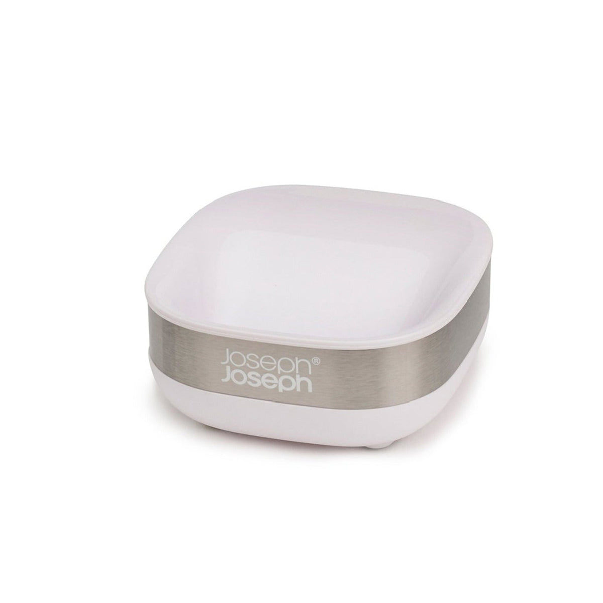 Joseph Joseph Slim Steel Compact Soap Dish White