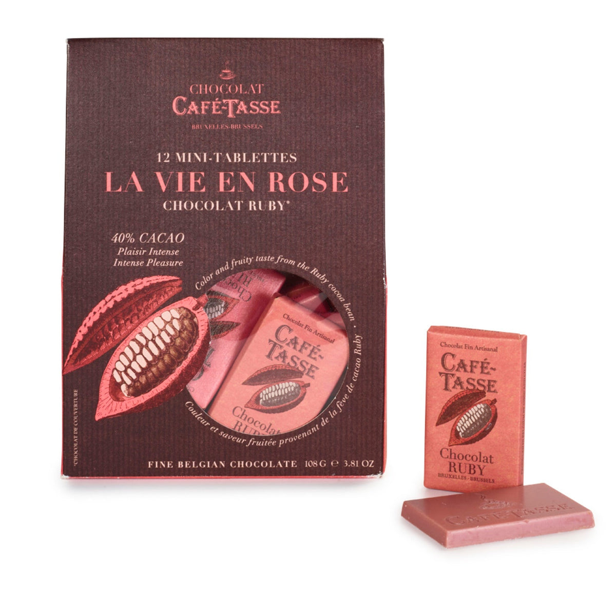 12 Café-Tasse Ruby Chocolates 108g