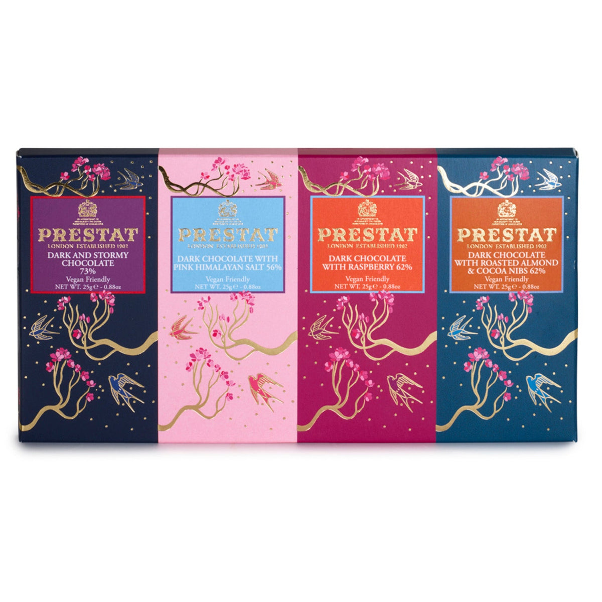 4 Prestat Mini Vegan Dark Chocolate Bars 100g