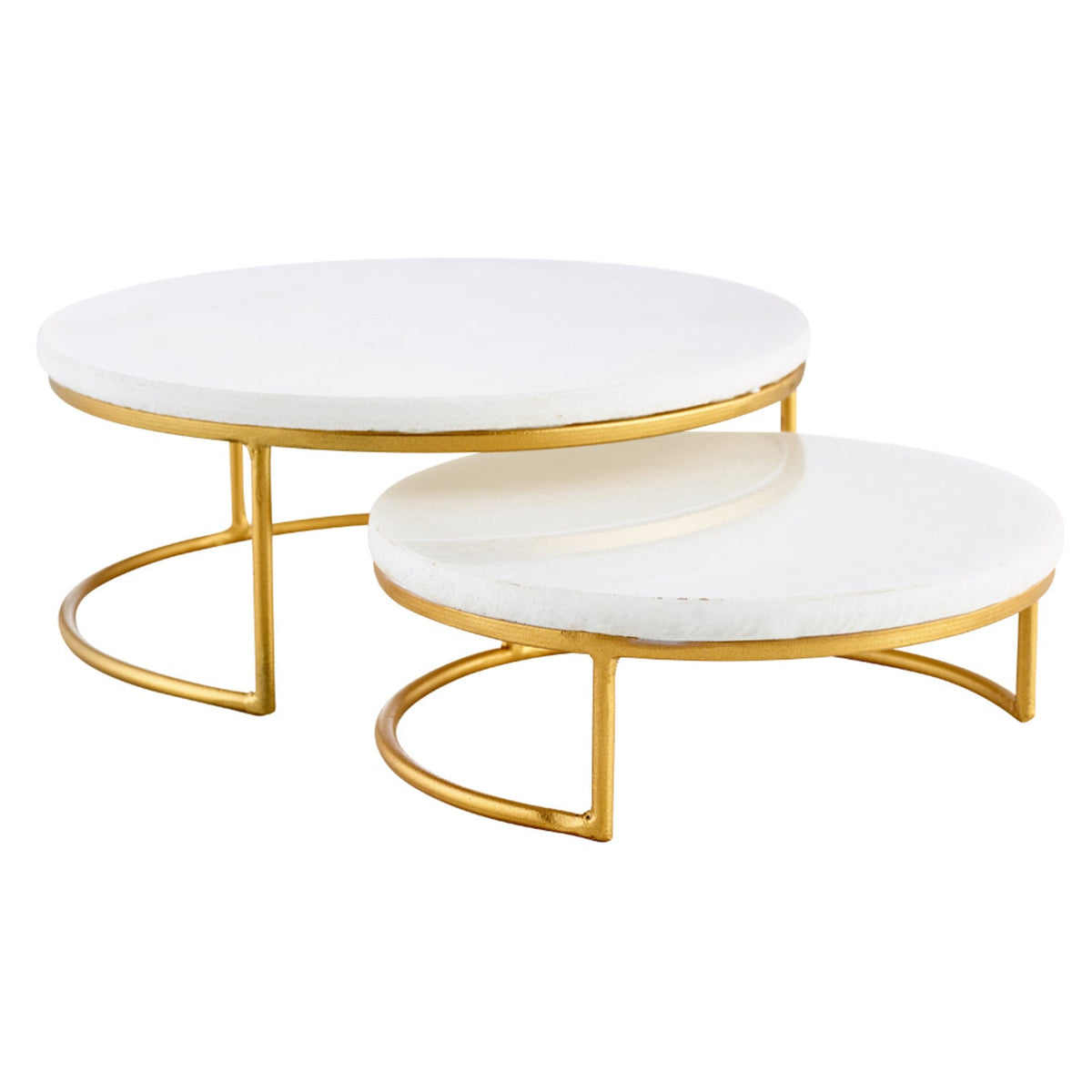 2 Lakeland Marble Serving Stands