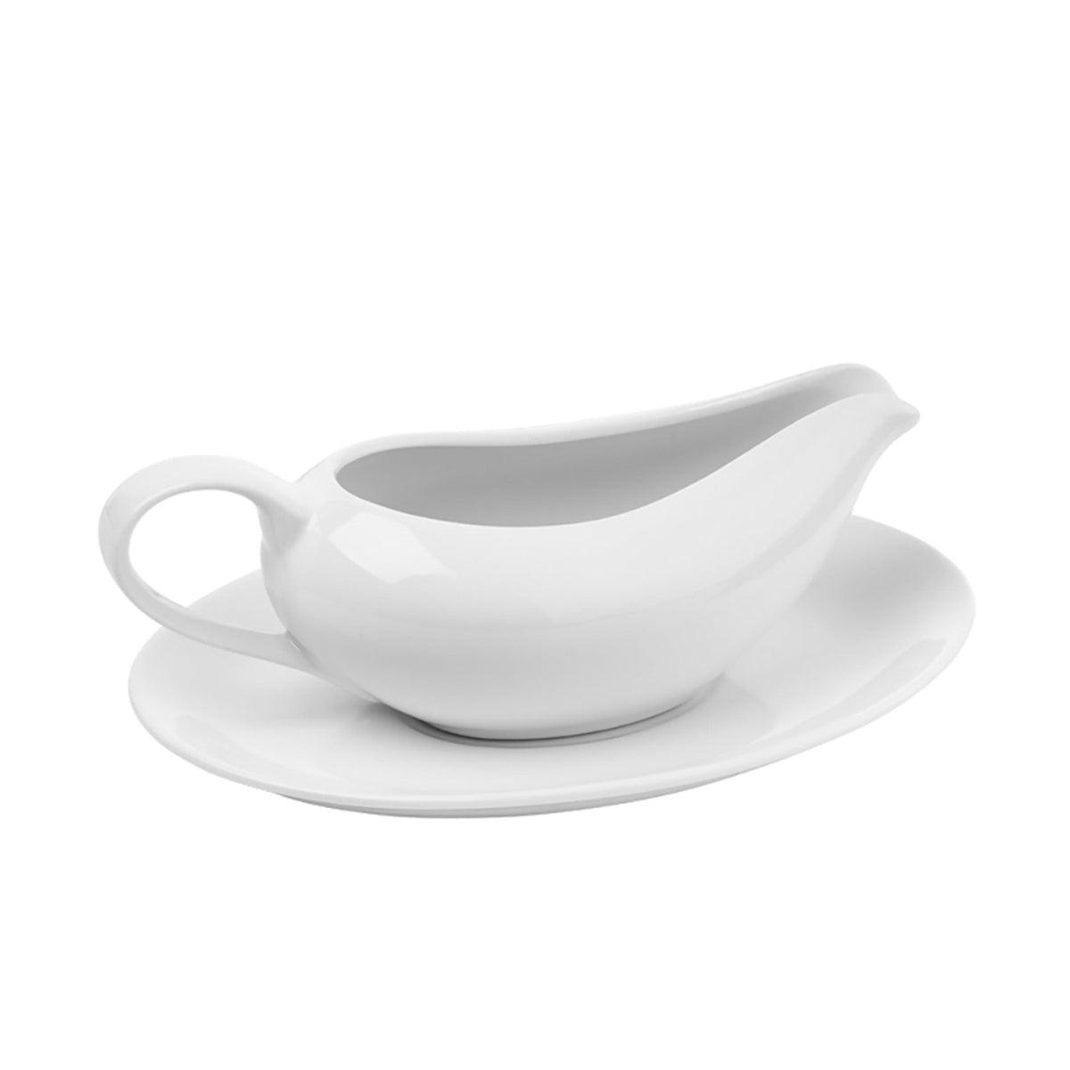 Lakeland Porcelain Gravy Boat and Saucer Set White – 500ml