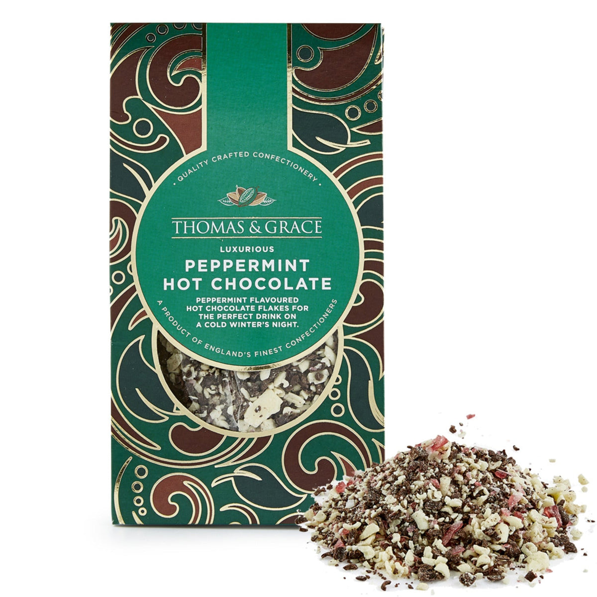 Thomas & Grace Peppermint Luxury Hot Chocolate Flakes 160g