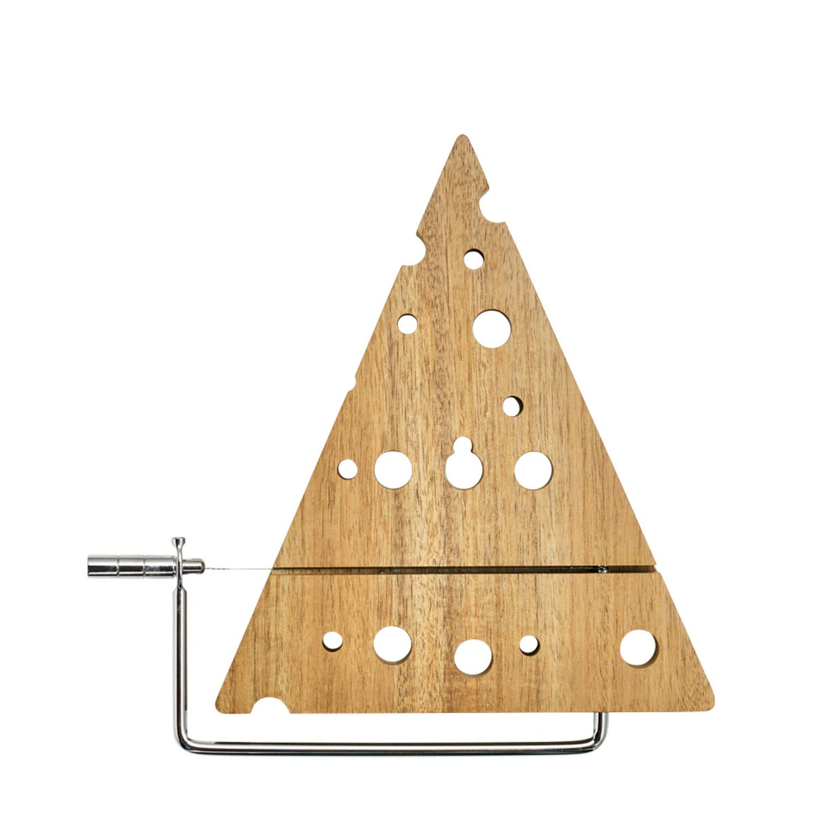 Wedge-Shaped Cheeseboard with Cutting Wire