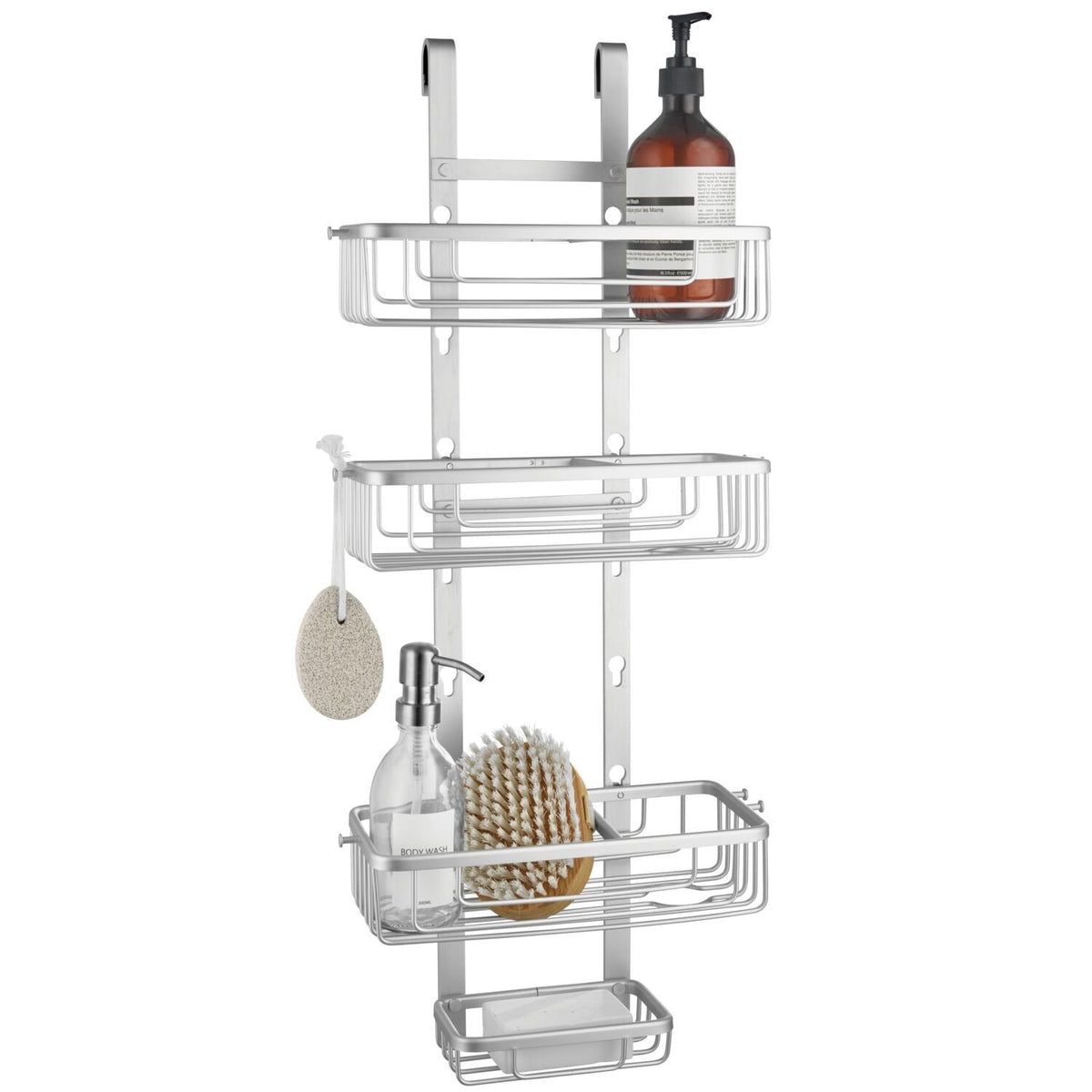 Lakeland Aluminium Adjustable Bath and Shower Caddy