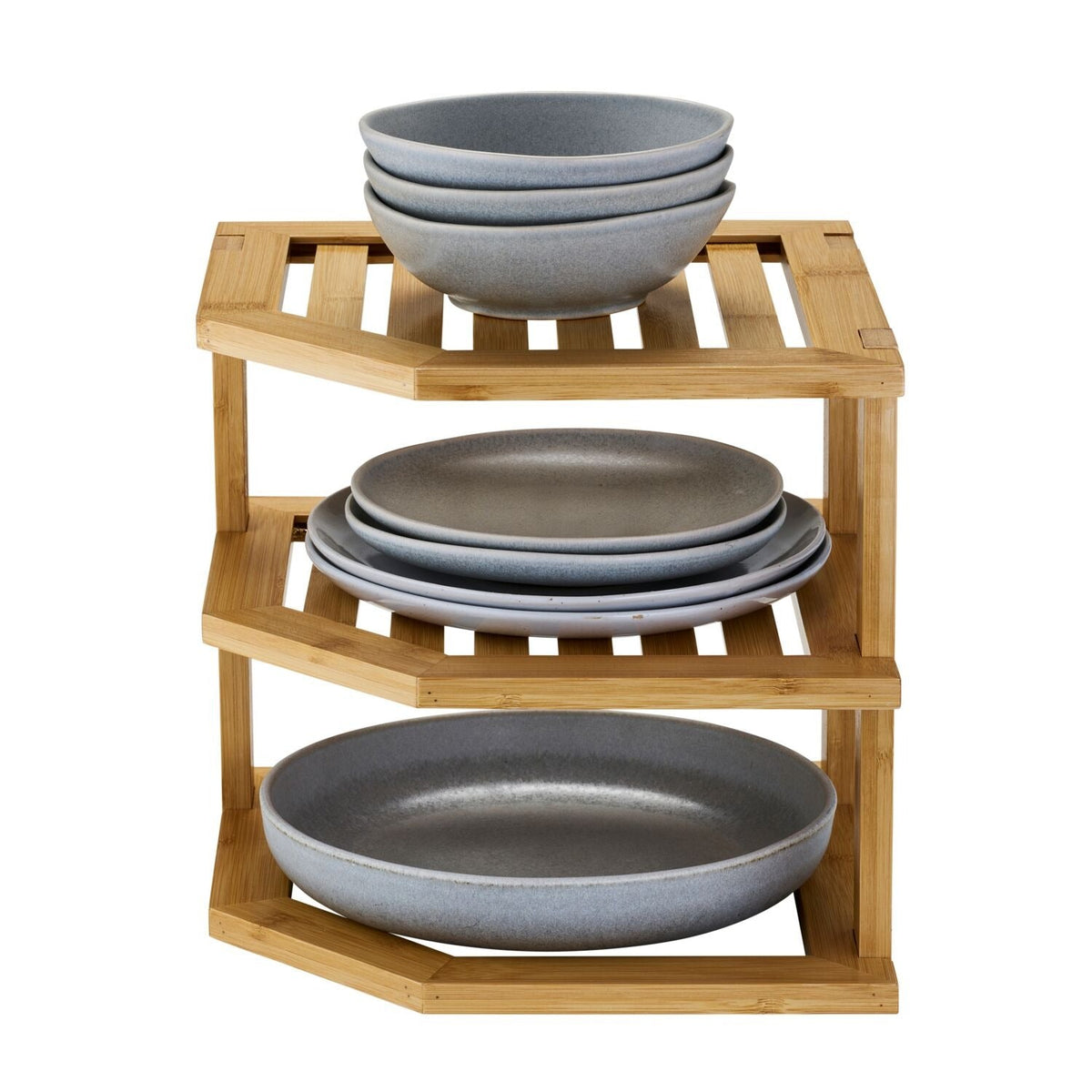 Lakeland Bamboo Corner Shelf