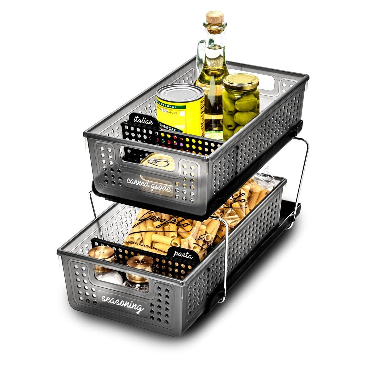 Madesmart 2-Tier Organiser with Dividers