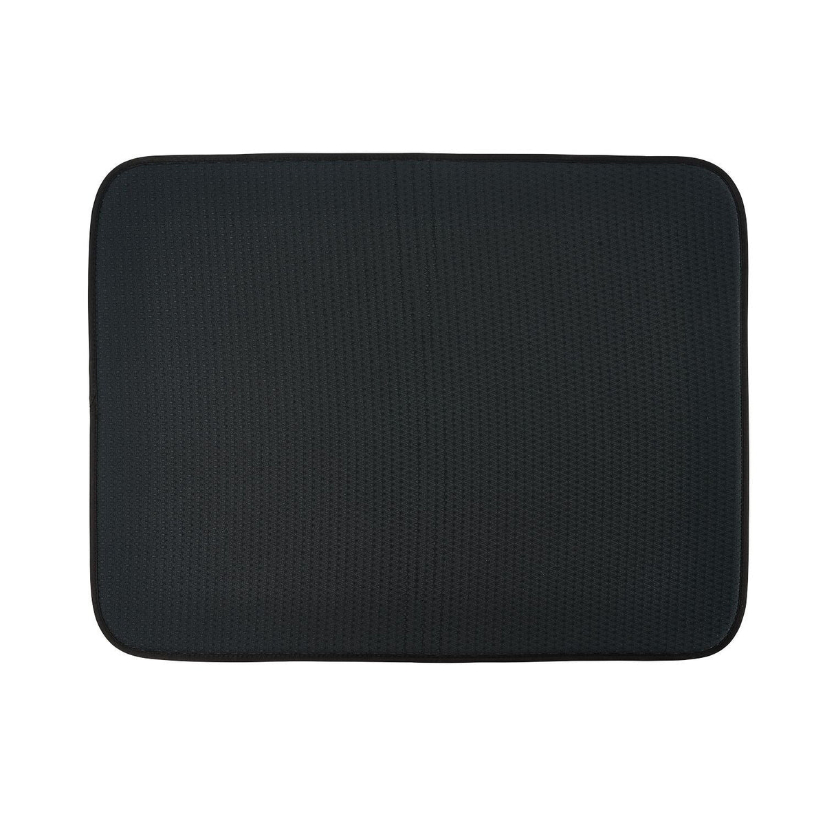 Reversible Diamond Dish Drying Mat - Black/Cream