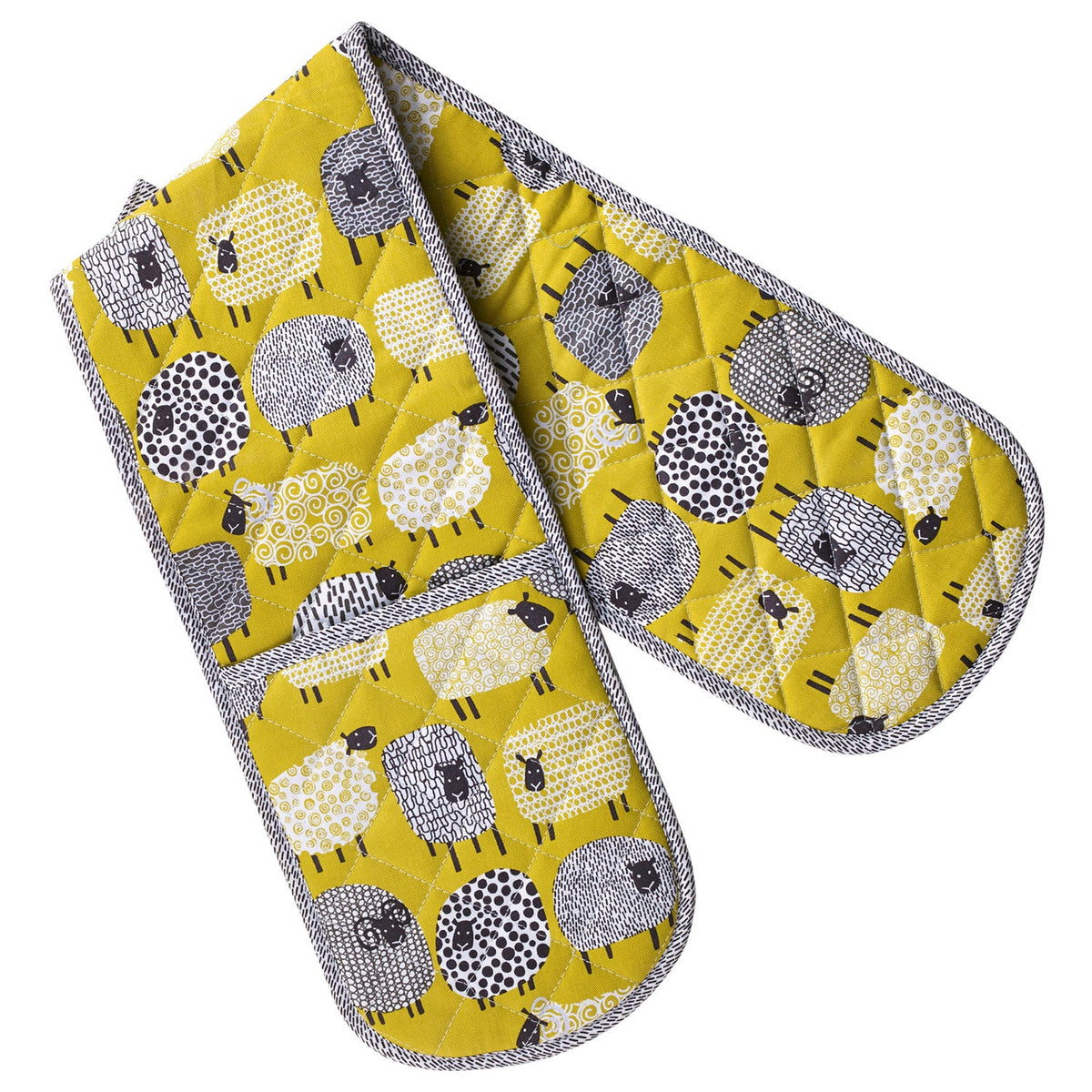 Dotty Sheep Double Oven Glove
