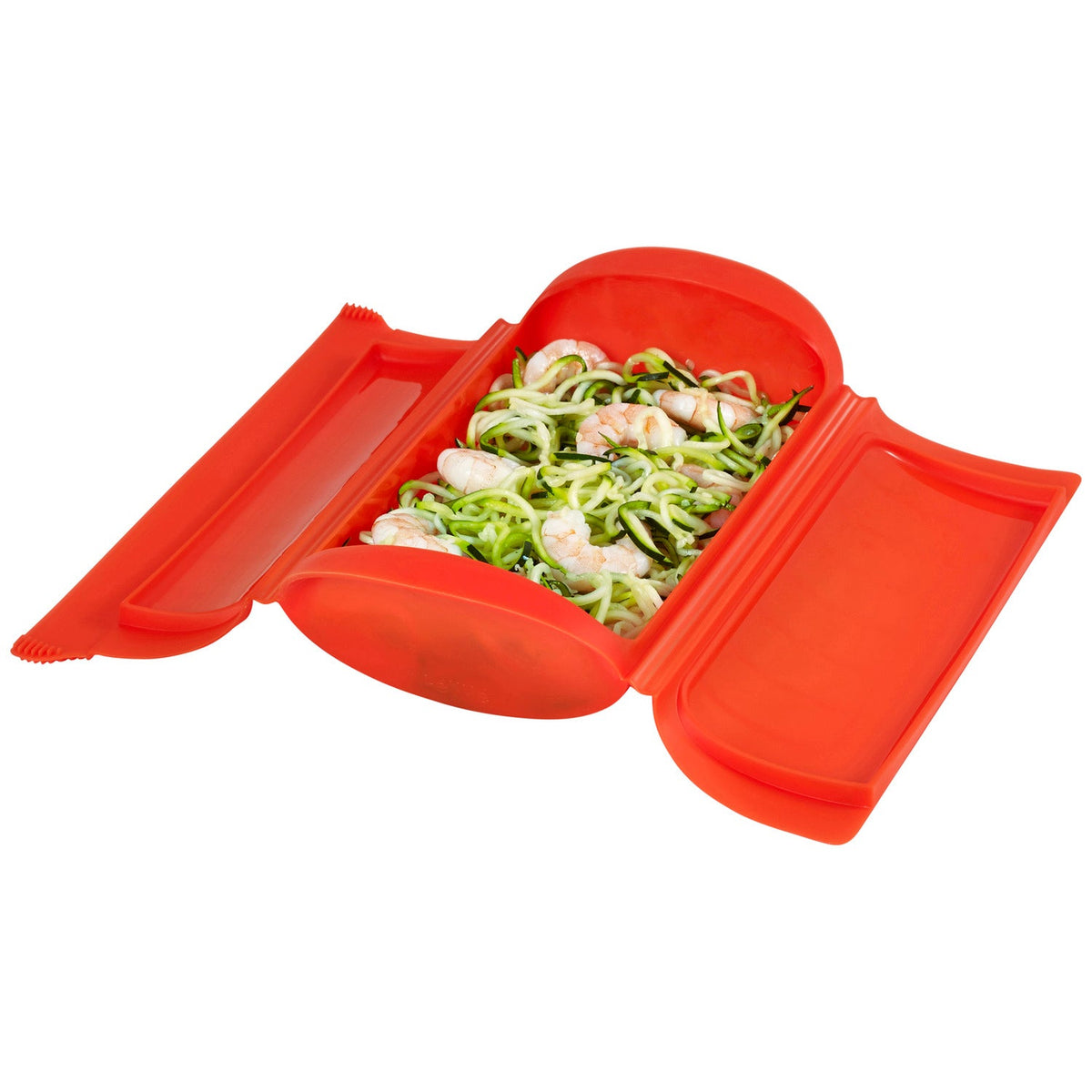 Lékué Microwave Cookware Red Shallow Steam Case 650ml