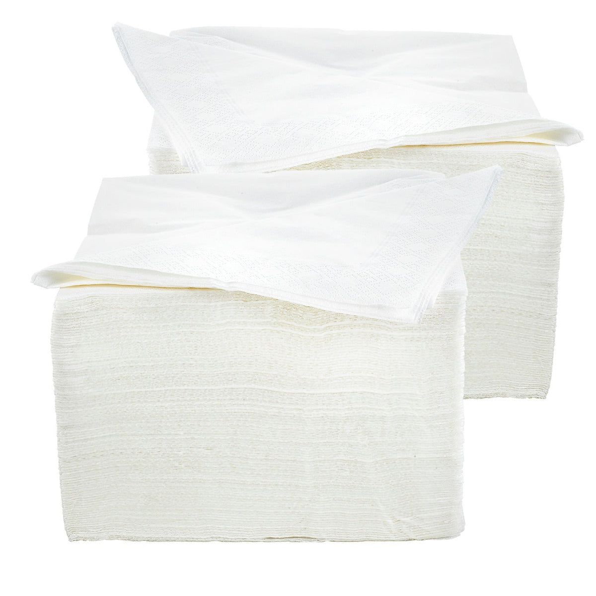 White Disposable Napkins 2 x 100 Bundle