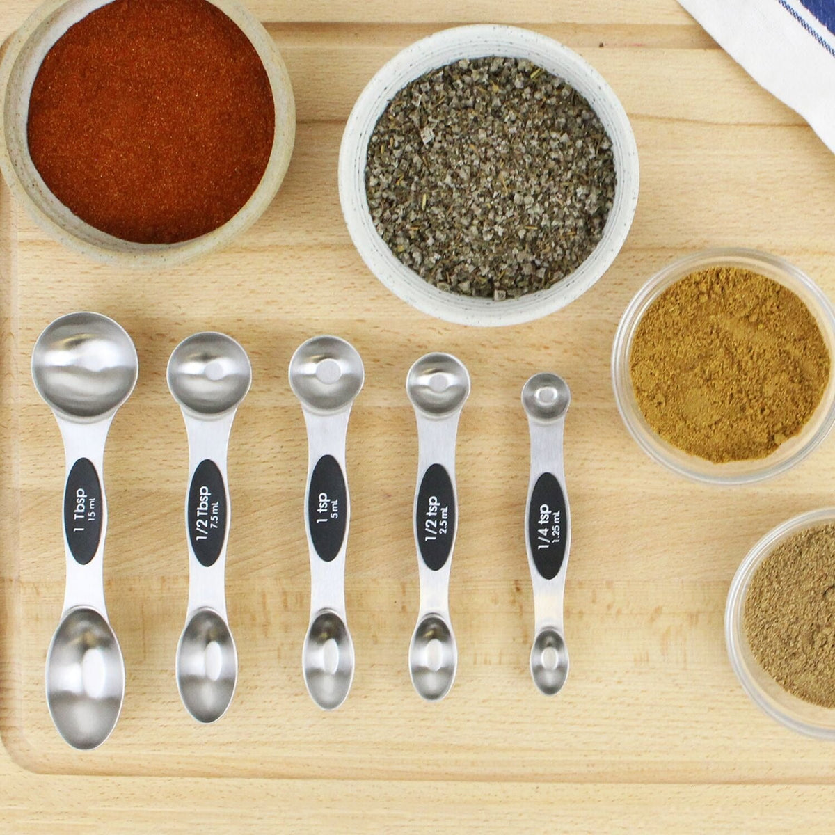 Double End Magnetic Measuring Spoons - Set of 5