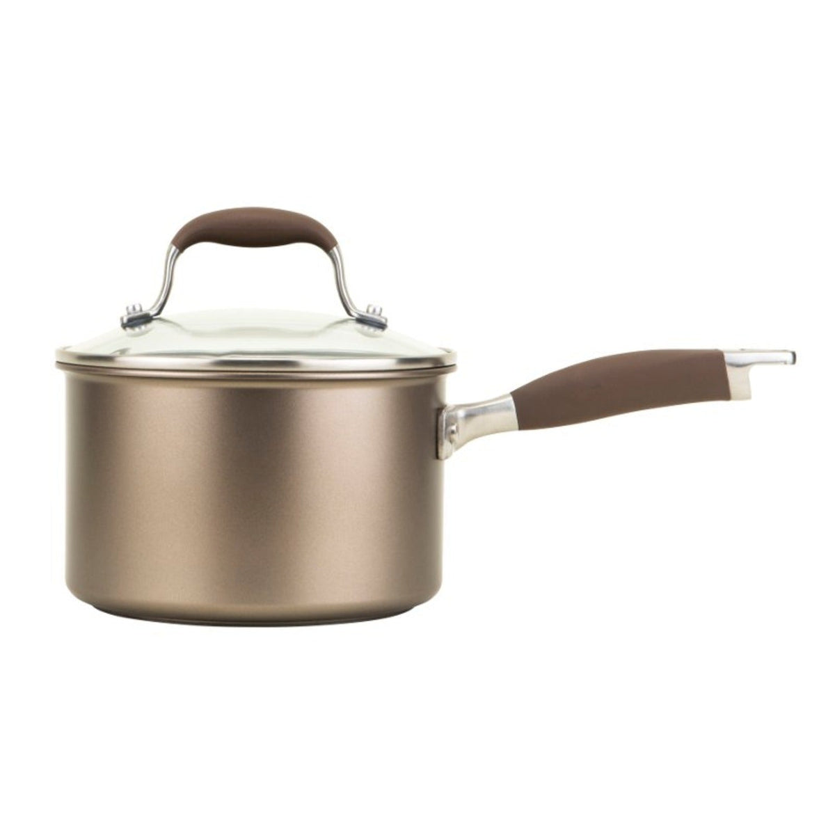 Anolon Advanced 18cm Glass-Lidded Saucepan Umber