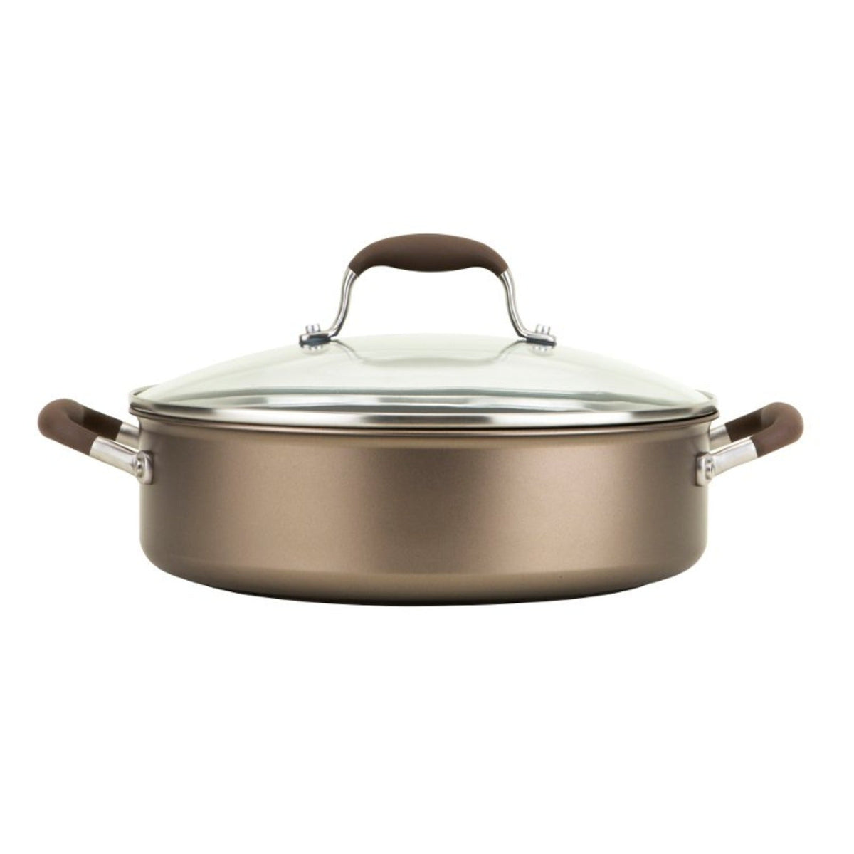Anolon Advanced 28cm Glass-Lidded Shallow Casserole Umber