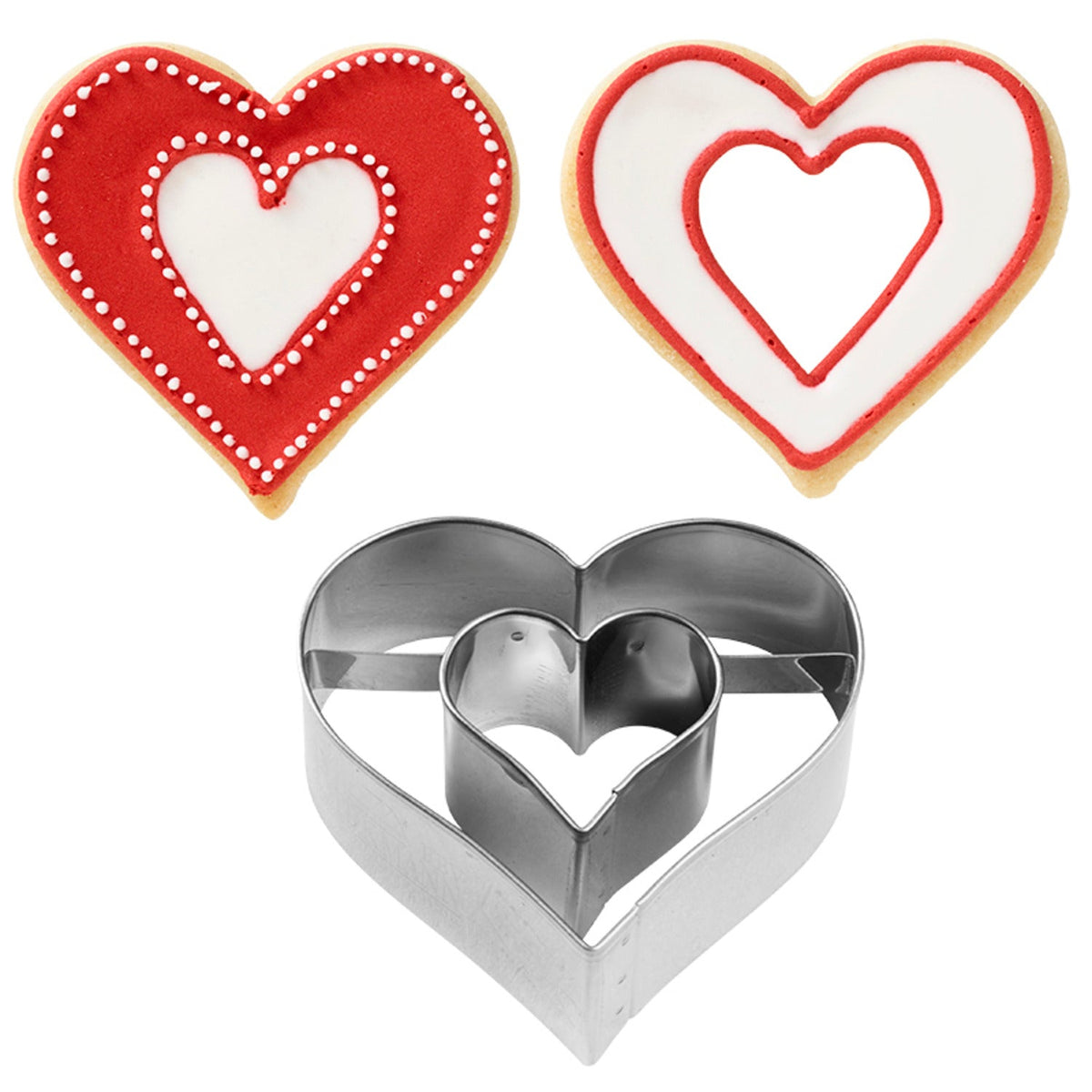 Heart with Heart inside Cookie Cutter